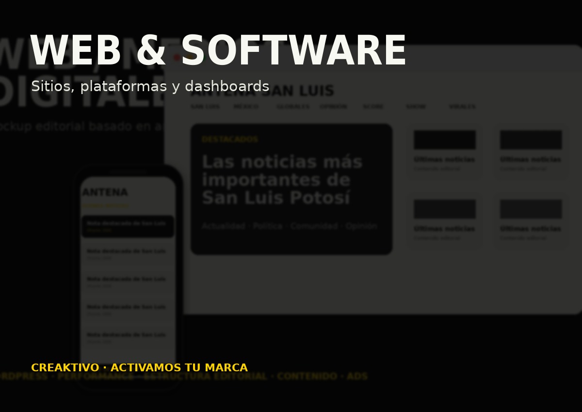 Desarrollo web, software y plataformas