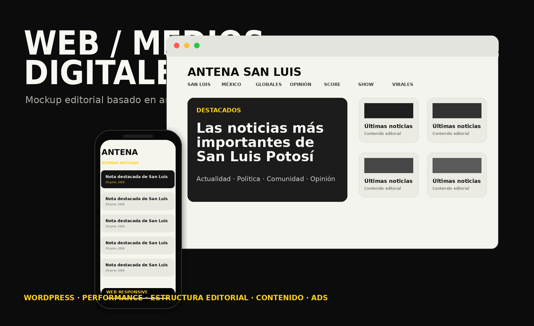 Medio digital con estructura editorial